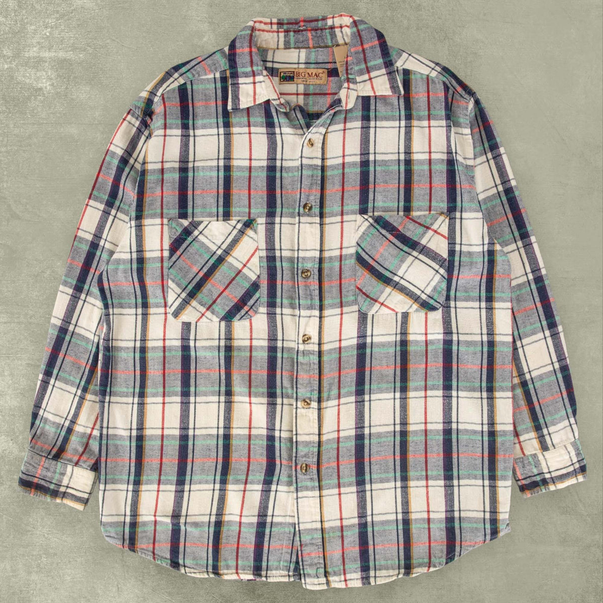 MEN'S VINTAGE BIG MAC CHECKED FLANNEL SHIRT - LARGE – North