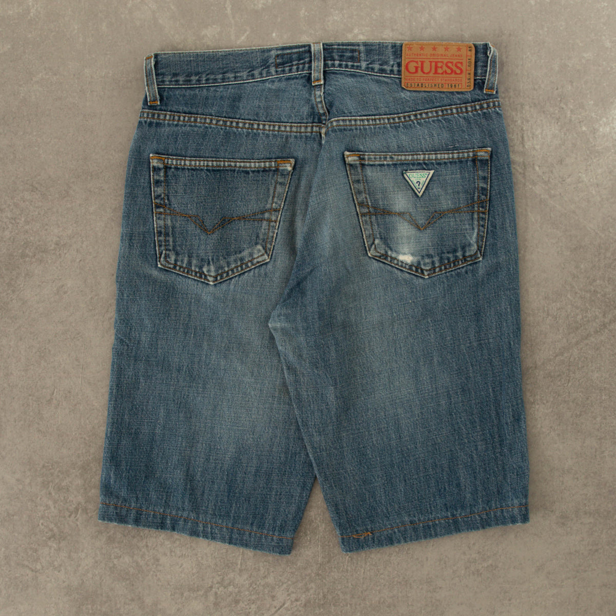 Vintage buy GUESS Pencil Pocket Jean Shorts Sz 36