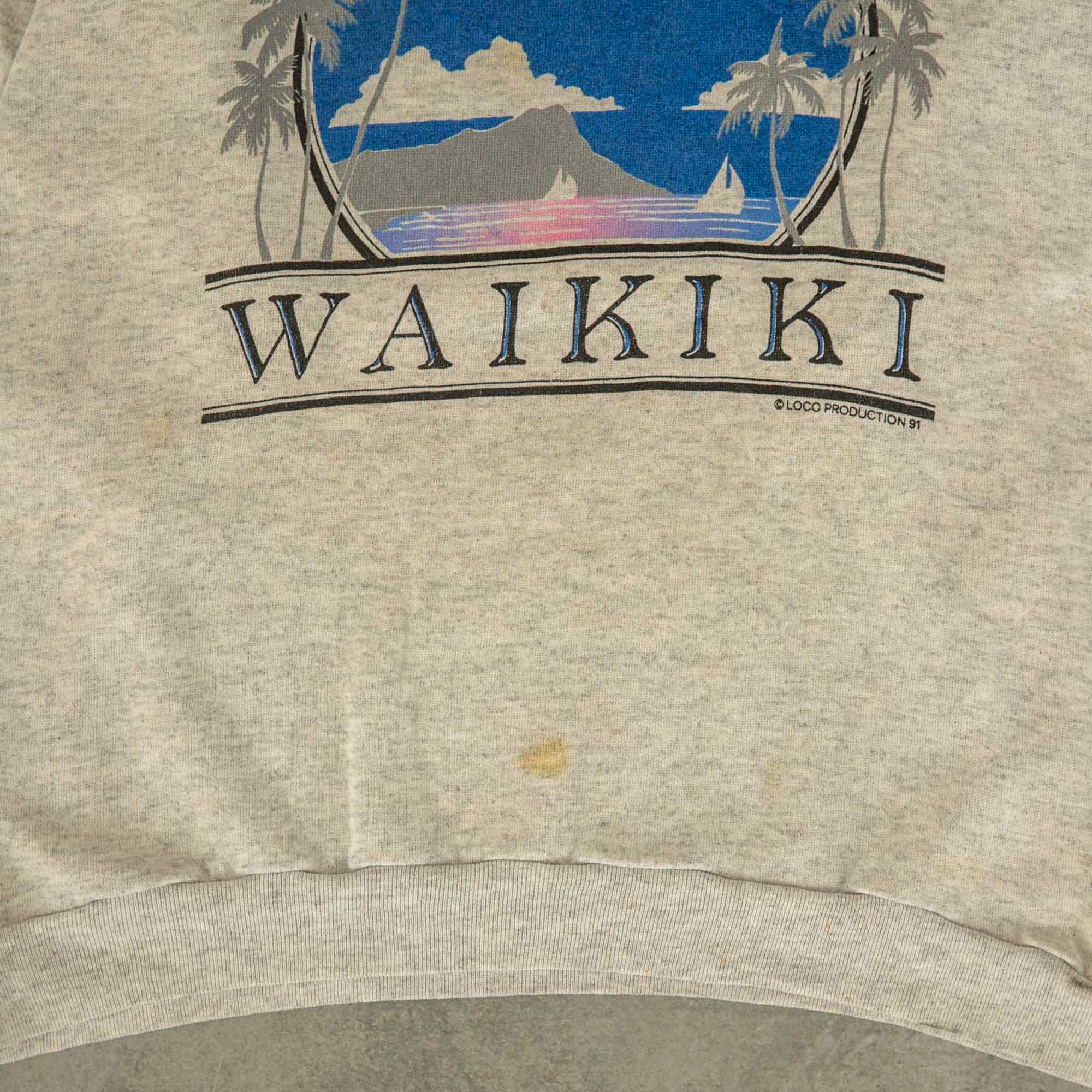 MEN S VINTAGE 90 S HAWAII WAIKIKI SWEATSHIRT LARGE North