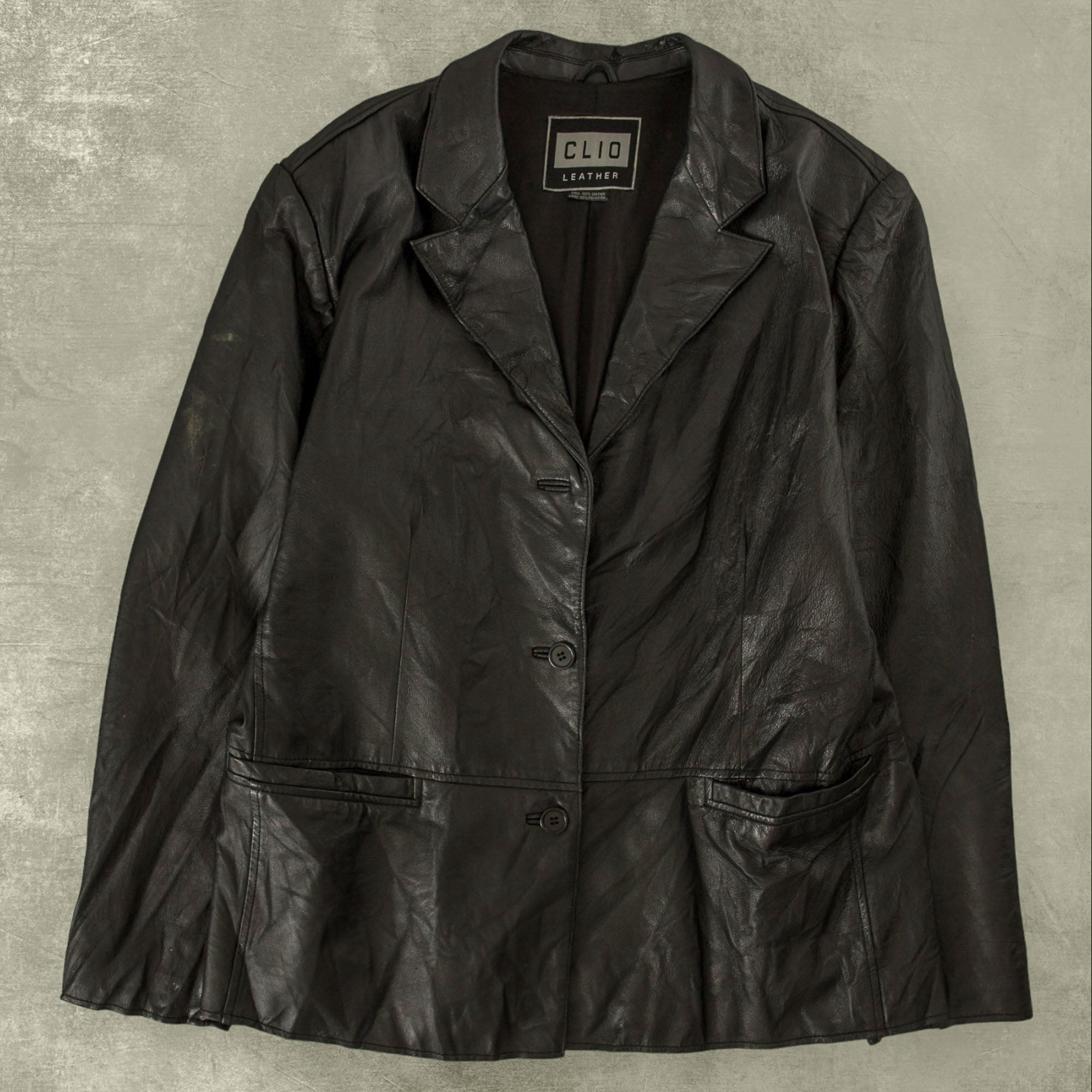 Clio leather cheap jacket