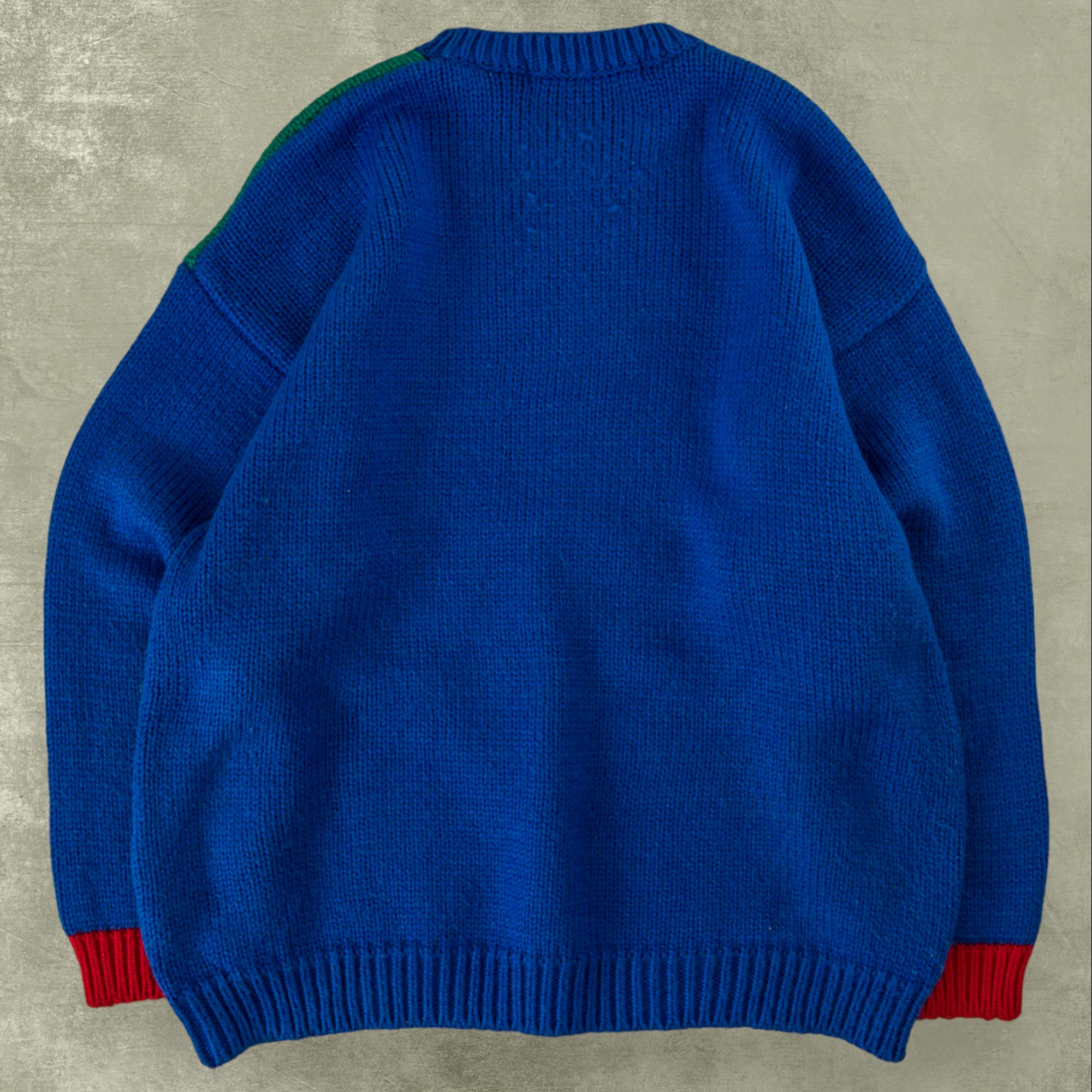 WOMEN'S VINTAGE 90S STRUCTURED KNITTED JUMPER - X-LARGE