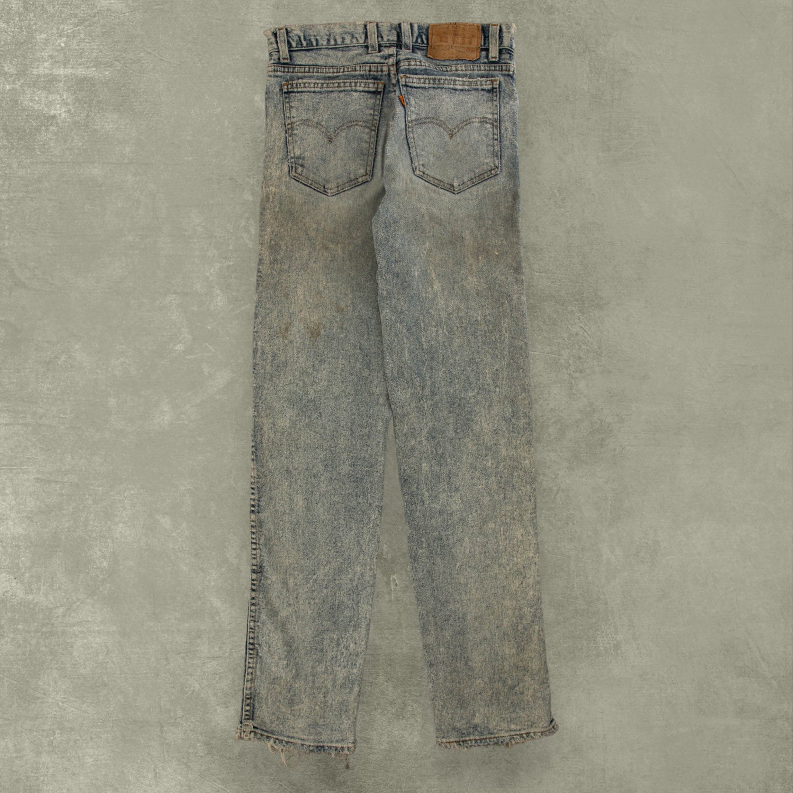 Orange distressed hot sale jeans