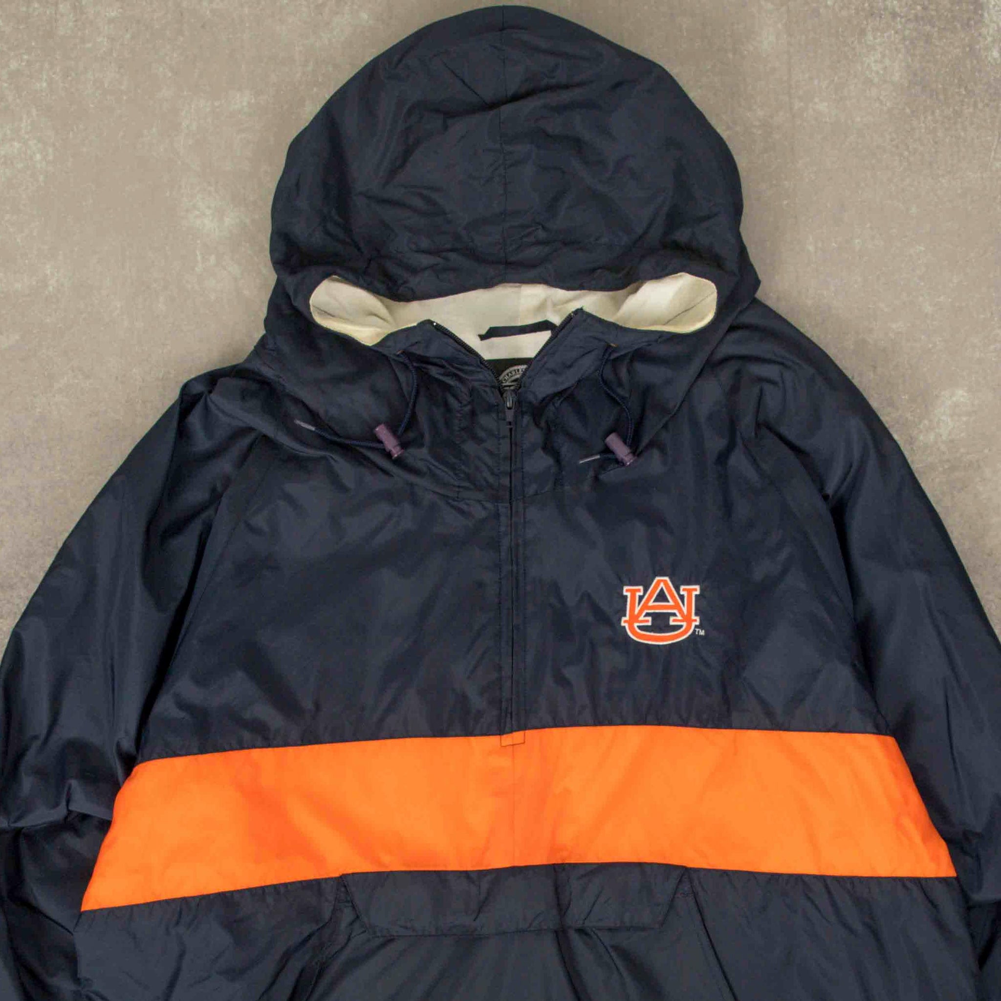 Vintage MG Auburn Tigers outlet Big Logo Blue Orange Wind Breaker Jacket Men's Large