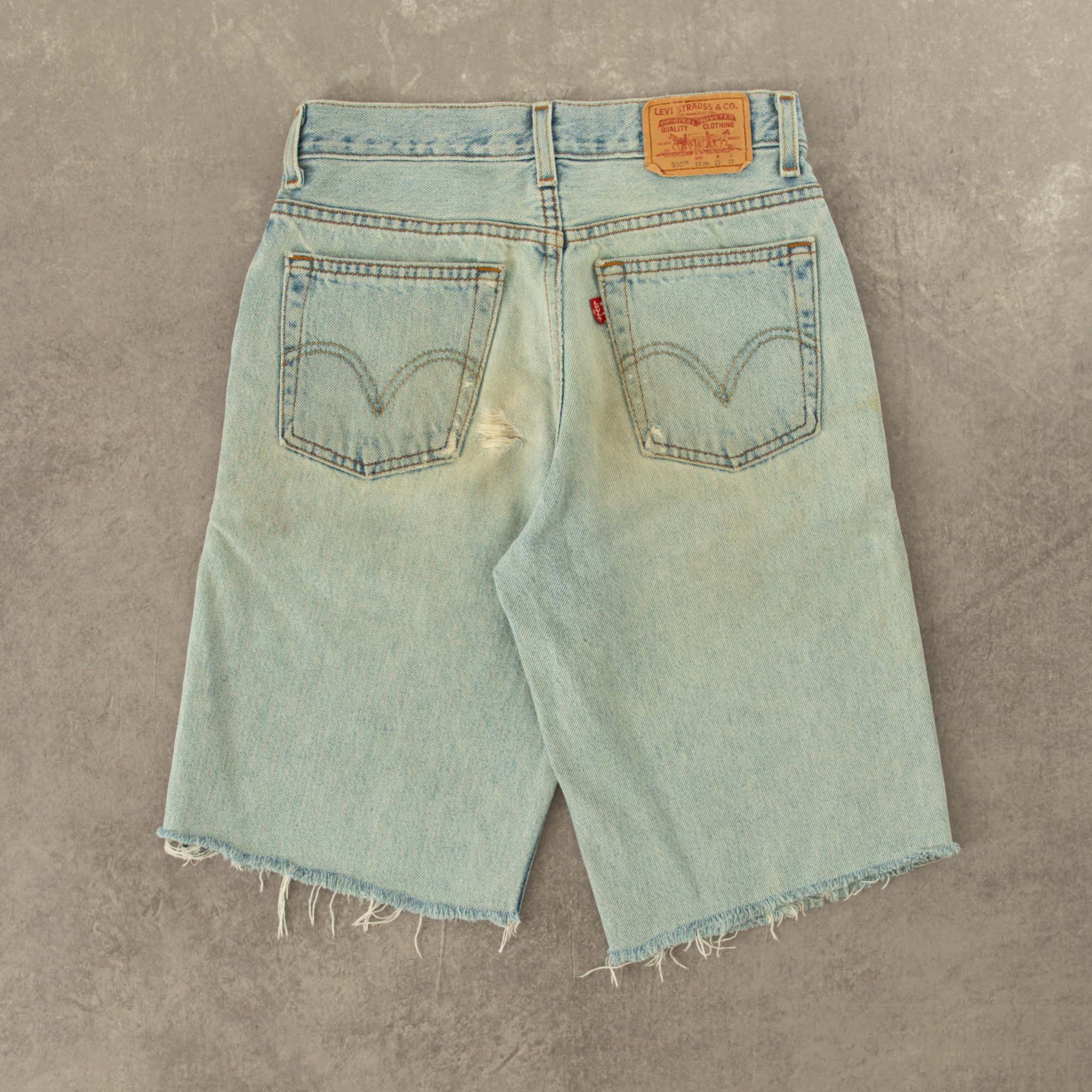 Womens distressed levi clearance shorts