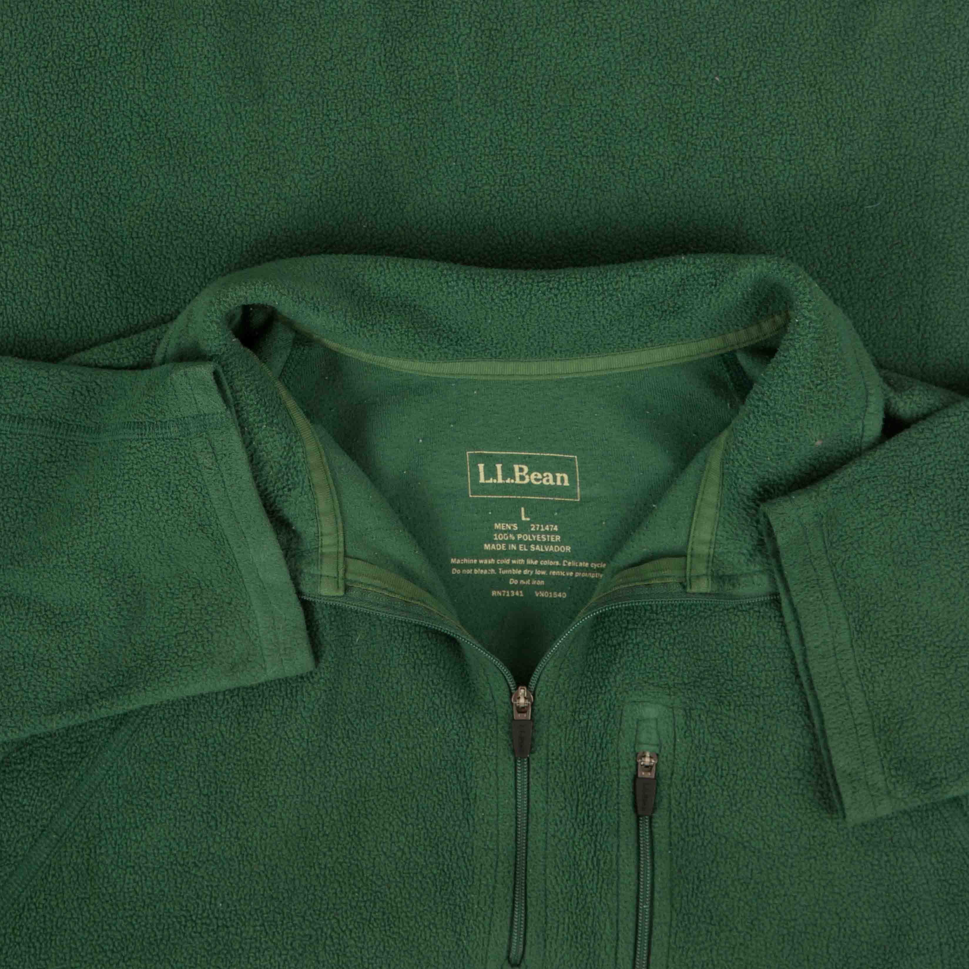 MEN S VINTAGE L.L.BEAN QUARTER ZIP FLEECE LARGE