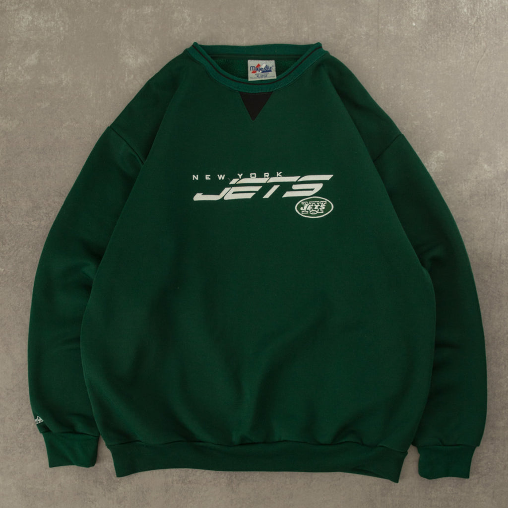 Vintage New York Jets Hoodie Sweatshirt Fruit of the Loom Size 