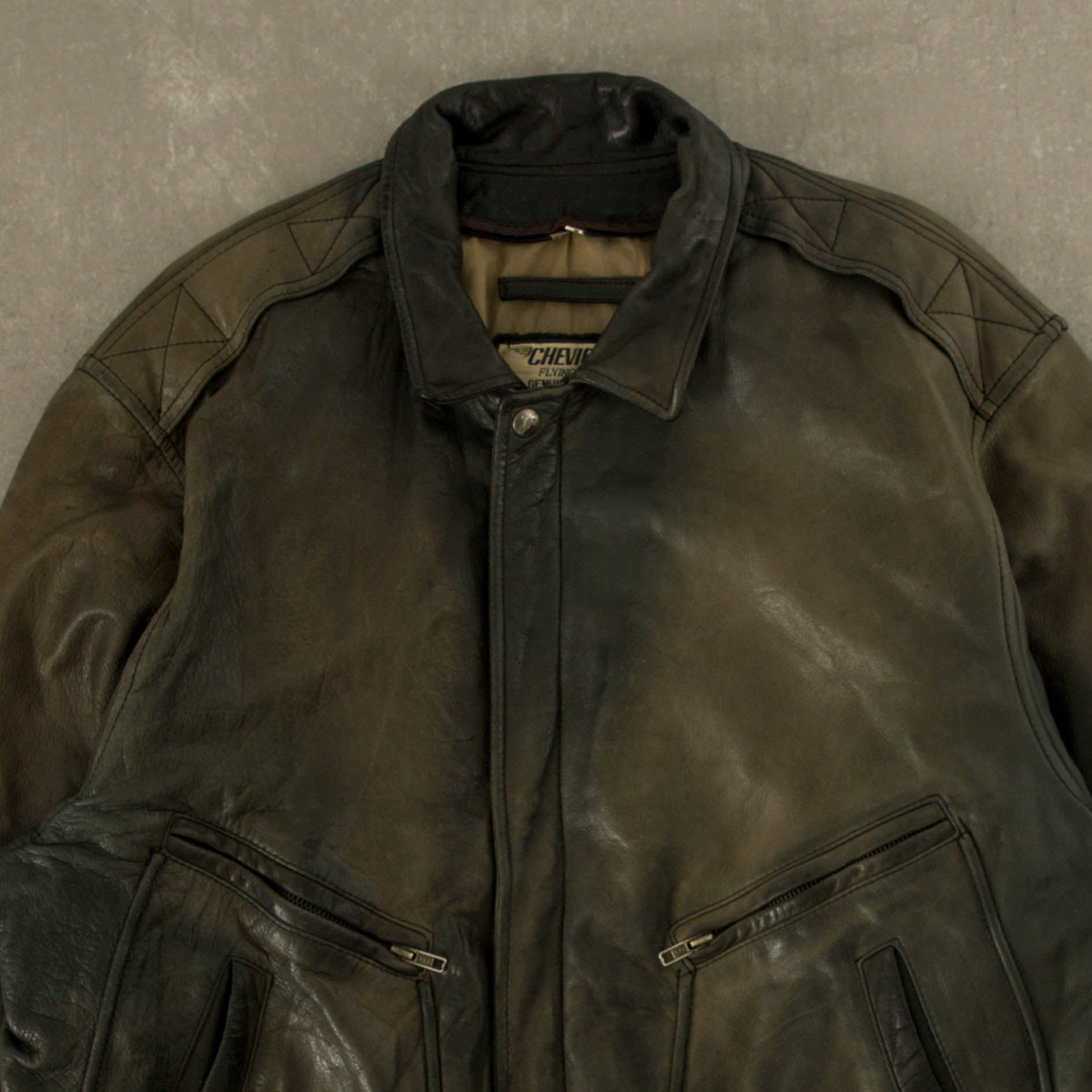 MEN'S VINTAGE 1990S CHEVIGNON G-2 LEATHER FLIGHT JACKET - XX-LARGE ...